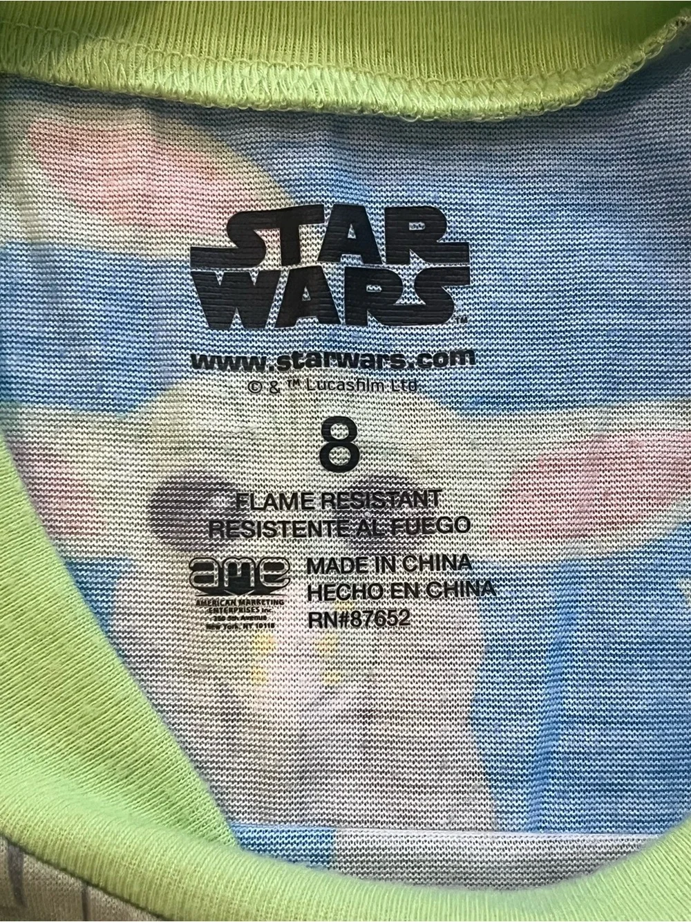 Star Wars Boys Pajama Lot Size 8 - Mandalorian Grogu Baby Yoda